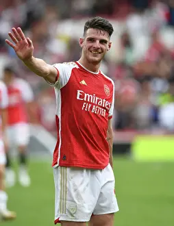 Arsenal's Declan Rice: Rejoicing in Premier League Triumph Over Nottingham Forest (2023-24)
