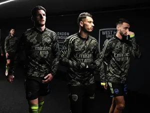 Arsenal's Declan Rice Warming Up Ahead of West Ham Showdown in Carabao Cup