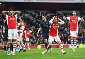 Arsenal's Defense Trio: White, Holding, and Martinelli in Action vs Burnley (2021-22)
