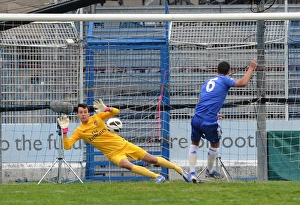 Youth Sports League Prints: Arsenal's Dejan Iliev Stops Lewis Baker's Penalty in NextGen Series Semi-Final