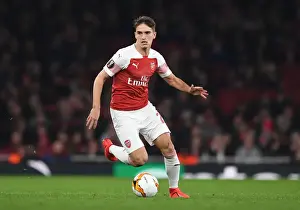 Arsenal V BATE Borisov 2018-19 Prints: Arsenal's Denis Suarez in Action against BATE Borisov in Europa League Round of 32