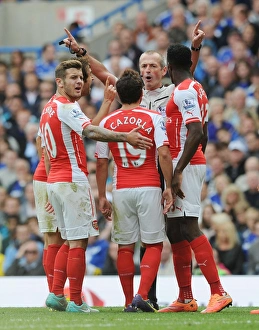 Arsenal's Dispute with Referee: Wilshere, Cazorla, and Welbeck at Chelsea's Stamford Bridge (2014-15)