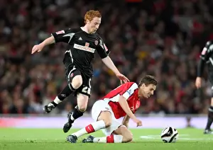 Arsenal's Dominance: Mark Randall and Stephen Quinn in Arsenal's 6-0 Carling Cup Victory over Sheffield United