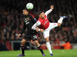 Arsenal V AC Milan 2011-12 Prints: Arsenal's Dominant Display: 3-0 Over AC Milan in Champions League Round of 16 (Alex Oxlade-Chamberlain)