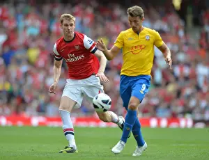 Arsenal V Southampton 2012:13 Prints: Arsenal's Dominant Victory: Per Mertesacker Scores in Arsenal 6-1 Southampton (Premier League)