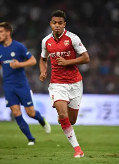 Arsenal V Chelsea - Pre Season 2017-18 Prints: Arsenal's Donyell Malen Goes Head-to-Head Against Chelsea in Beijing Friendly
