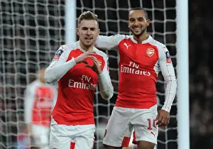 Arsenal V Sunderland FA Cup 2015-16 Prints: Arsenal's Double Celebration: Ramsey and Walcott's FA Cup Goals (2015-16)