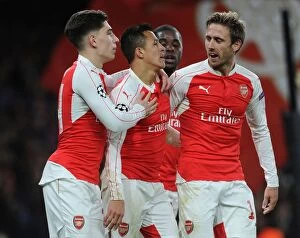 Images Dated 24th November 2015: Arsenal's Double Strike: Sanchez Scores Twice in Champions League Victory over Dinamo Zagreb