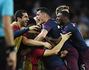 Valencia CF V Arsenal 2018-19 Prints: Arsenal's Double Trouble: Mkhitaryan