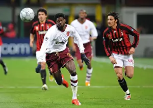 AC Milan V Arsenal 2007-8 Prints: Arsenal's Double Victory: Adebayor Scores Twice as Gunners Overpower AC Milan 2-0 in Champions League