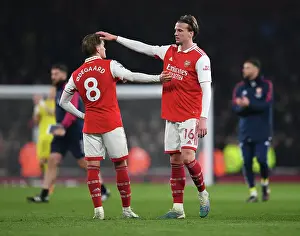 Arsenal's Draw with Southampton: Martin Odegaard and Rob Holding Share a Moment