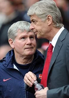 Images Dated 8th April 2012: Arsenal's Duo: Wenger and Rice Lead the Charge Against Manchester City (2011-12)