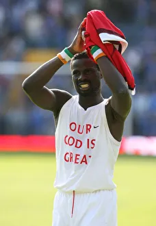 Portsmouth V Arsenal 2008-9 Prints: Arsenal's Eboue Shines: 4-0 Crush of Portsmouth