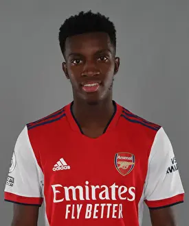 Arsenal's Eddie Nketiah at 2021-22 First Team Photocall
