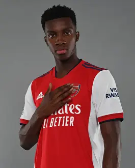 Arsenal Photocall 2021-22 Prints: Arsenal's Eddie Nketiah at 2021-22 First Team Photocall