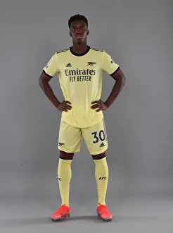 Arsenal Photocall 2021-22 Prints: Arsenal's Eddie Nketiah at 2021-22 Team Photocall