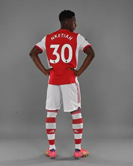 Arsenal Photocall 2021-22 Prints: Arsenal's Eddie Nketiah at 2021-22 Team Photocall
