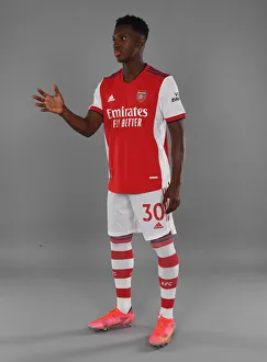 Arsenal's Eddie Nketiah at 2021-22 Team Photocall