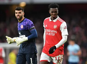Arsenal's Eddie Nketiah in Action: Arsenal vs. Brentford, 2022-23 Premier League