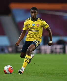 Images Dated 22nd July 2020: Arsenal's Eddie Nketiah in Action Against Aston Villa - Premier League 2019-2020