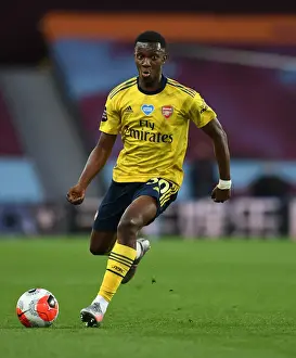 Arsenal's Eddie Nketiah in Action Against Aston Villa - Premier League 2019-2020