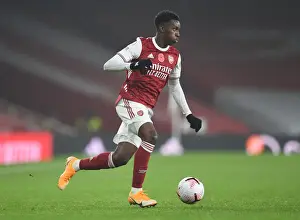 Arsenal's Eddie Nketiah in Action against Aston Villa - Premier League 2020-21