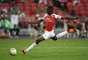 Arsenal v Atletico Madrid 2018-19 Collection: Arsenal's Eddie Nketiah in Action Against Atletico Madrid - International Champions Cup 2018