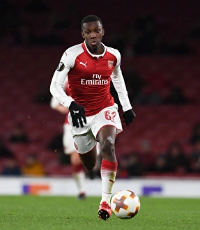 Arsenal's Eddie Nketiah in Action against BATE Borisov, UEFA Europa League (2017-18)