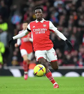 Arsenal's Eddie Nketiah in Action against Brentford in the Premier League