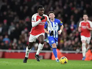 Arsenal V Brighton And Hove Albion 2023-24 Prints: Arsenal's Eddie Nketiah in Action against Brighton & Hove Albion