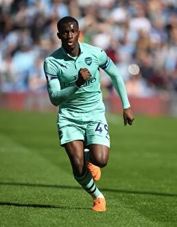 Images Dated 12th May 2019: Arsenal's Eddie Nketiah in Action against Burnley in Premier League Clash (2018-19)