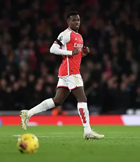 Arsenal's Eddie Nketiah in Action Against Burnley in the Premier League (2023-24)