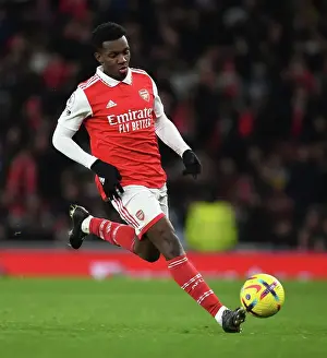 Arsenal's Eddie Nketiah in Action Against Everton at Emirates Stadium, 2023