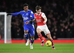 Arsenal's Eddie Nketiah in Action Against Everton at Emirates Stadium, 2023 (Premier League)