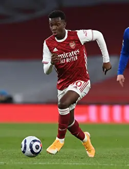 Arsenal's Eddie Nketiah in Action against Everton - Premier League 2020-21