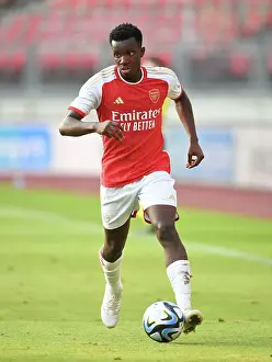 Arsenal's Eddie Nketiah in Action against FC Nurnberg: Pre-Season Friendly, July 2023