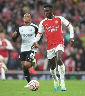 Arsenal's Eddie Nketiah in Action against Fulham in the 2023-24 Premier League
