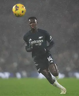 Arsenal's Eddie Nketiah in Action: Premier League Showdown at Fulham, 2023-24