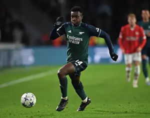 Arsenal's Eddie Nketiah in Action against PSV Eindhoven in 2023-24 UEFA Champions League