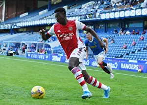 Glasgow Rangers V Arsenal 2021-22 Prints: Arsenal's Eddie Nketiah in Action against Rangers in Glasgow Pre-Season Friendly
