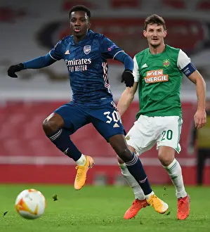 Arsenal V SK Rapid Wien 2020-21 Prints: Arsenal's Eddie Nketiah in Action against Rapid Wien in Europa League Clash