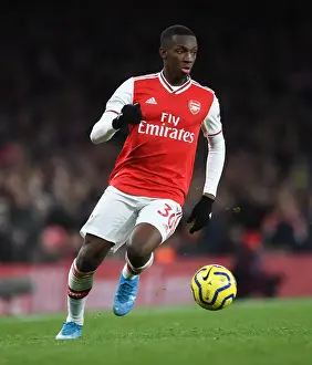 Arsenal's Eddie Nketiah in Action against Sheffield United - Premier League 2019-20