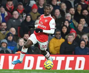 Arsenal V Sheffield United 2019-20 Prints: Arsenal's Eddie Nketiah in Action Against Sheffield United - Premier League 2019-2020