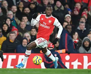 Arsenal V Sheffield United 2019-20 Prints: Arsenal's Eddie Nketiah in Action Against Sheffield United - Premier League 2019-2020