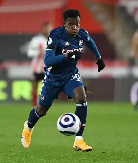 Arsenal's Eddie Nketiah in Action against Sheffield United - Premier League 2020-21