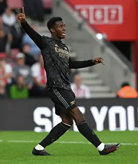 Arsenal's Eddie Nketiah in Action against Southampton in the Premier League (2022-23)