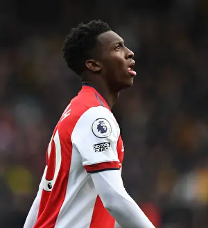 Watford V Arsenal 2021-22 Prints: Arsenal's Eddie Nketiah in Action against Watford - Premier League 2021-22
