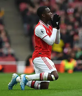 Arsenal's Eddie Nketiah in Action Against West Ham United - Premier League 2019-2020