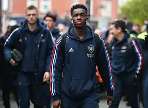 Everton V Arsenal 2022-23 Prints: Arsenal's Eddie Nketiah Arrives at Goodison Park Ahead of Everton Clash - Premier League 2022-23