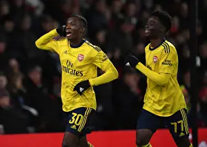 Arsenal's Eddie Nketiah and Bukayo Saka Celebrate Goals in FA Cup Fourth Round Clash vs AFC Bournemouth
